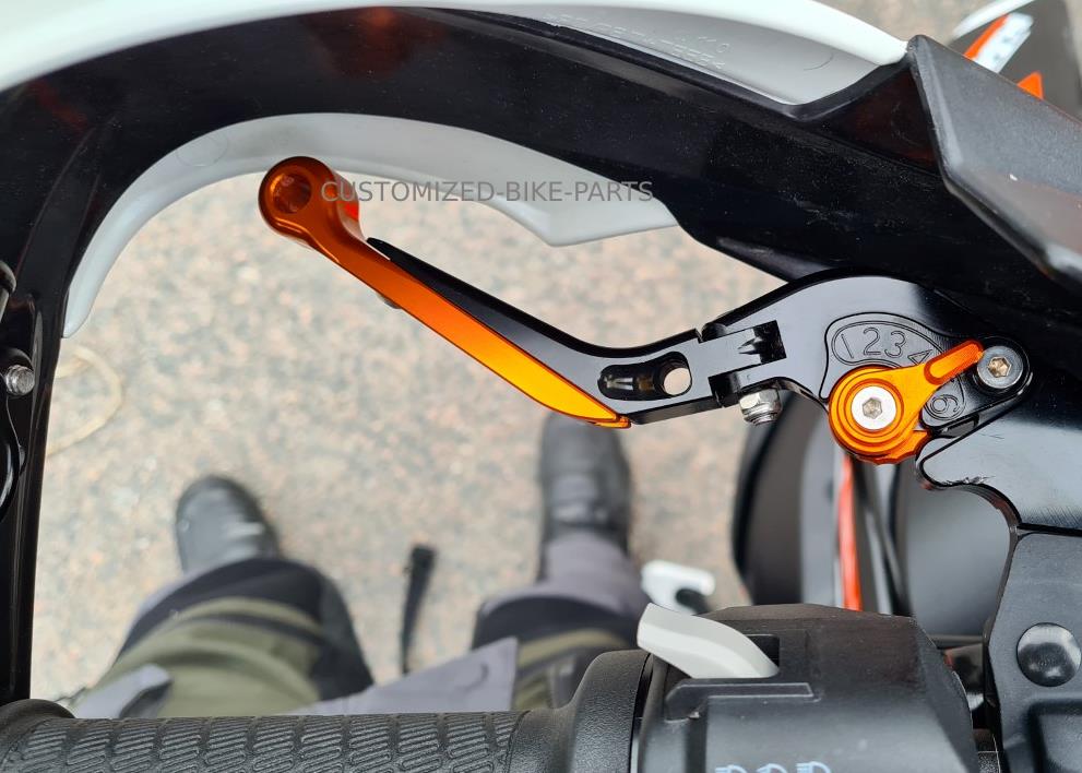 KTM 890 R/S Adventure 2020-2024 Adjustable Clutch Brake Lever Set Black / Orange