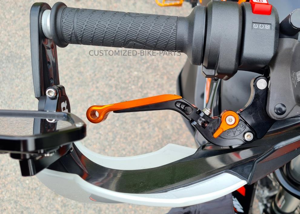 KTM 890 R/S Adventure 2020-2024 Adjustable Clutch Brake Lever Set Black / Orange