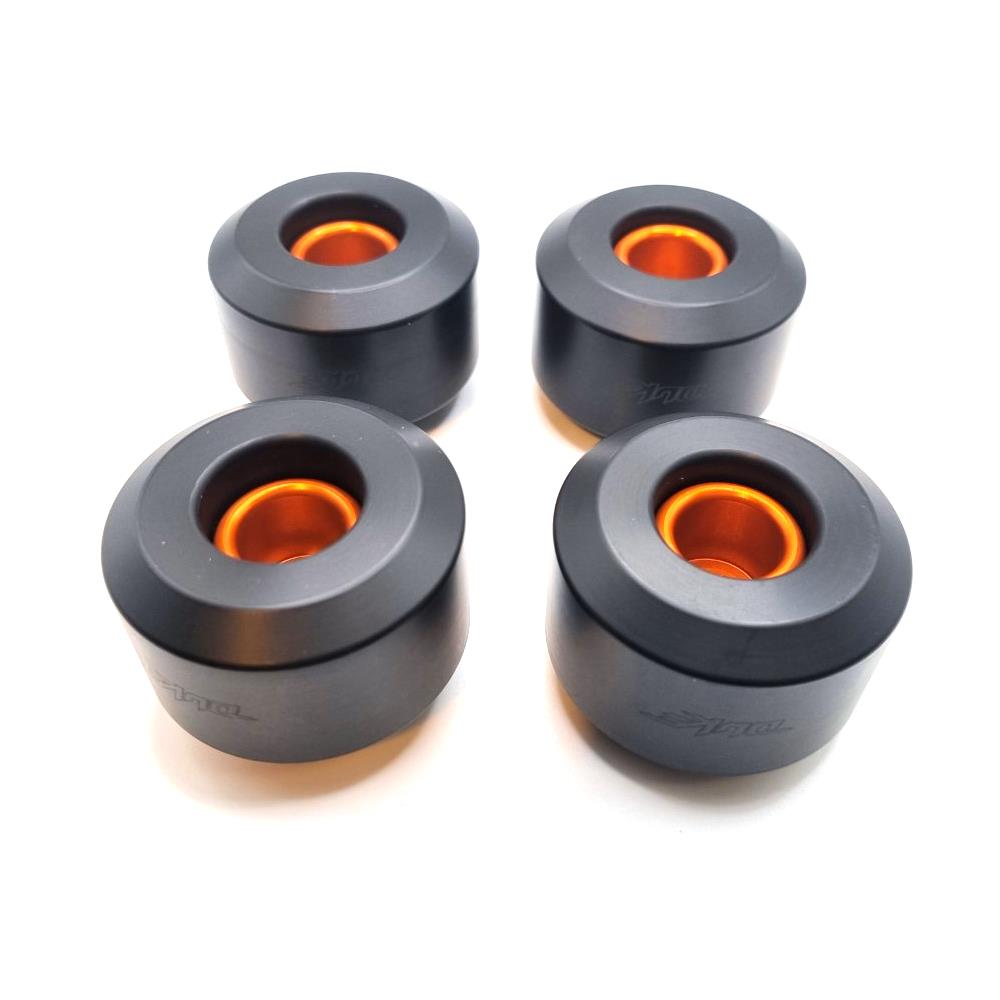 Front & Rear Set Axle Crash Protection Bobbin Sliders - KTM Duke 125, 200, 390