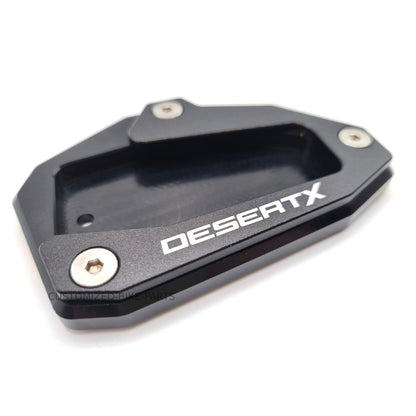 Black CNC Side Stand Kickstand Shoe Extender - Ducati Desert X 2022-2024