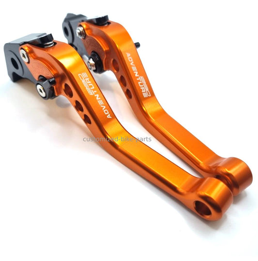 Short Clutch Brake Lever Set Orange For KTM 1290 Super Adventure R / S 2015-2024