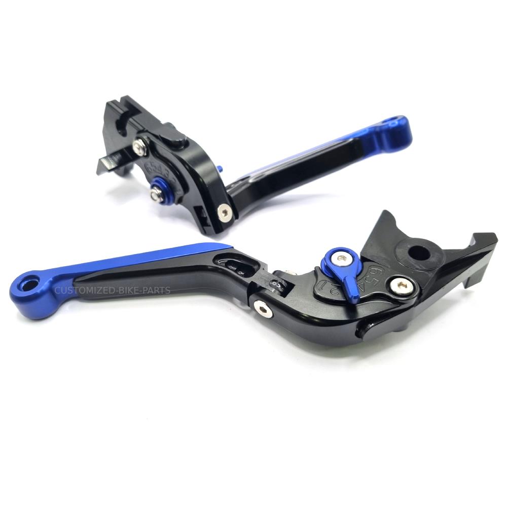 Adjustable Clutch Brake Levers Black/Blue Suzuki SV650 / X 2016-2023