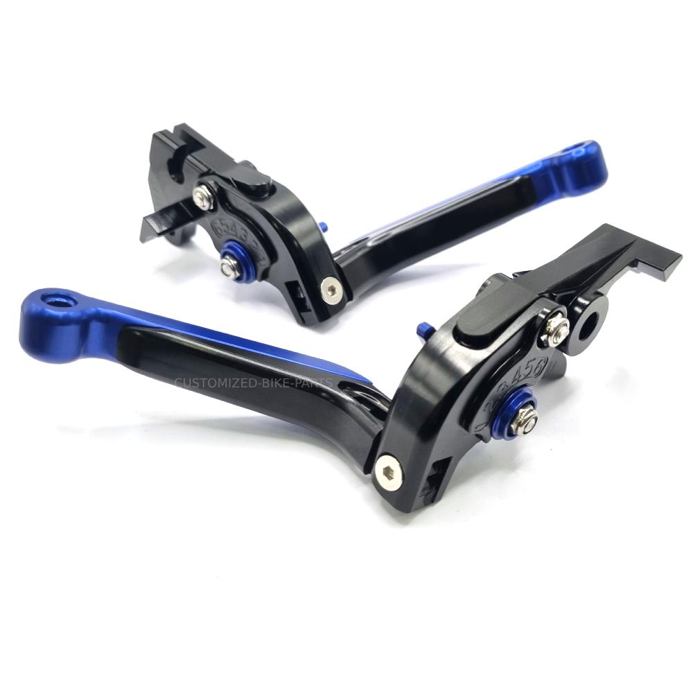 Adjustable Clutch Brake Levers Black/Blue Suzuki SV650 / X 2016-2023