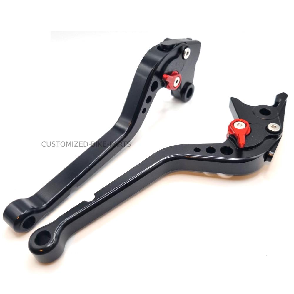 Long Black Clutch & Brake Levers - Kawasaki ZX6R / ZX636R / ZX6RR 2000-2004