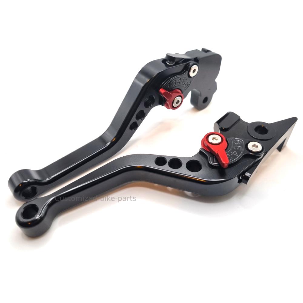 Short Black Clutch & Brake Levers For Moto Guzzi V7 Milano / Carbon / Rough