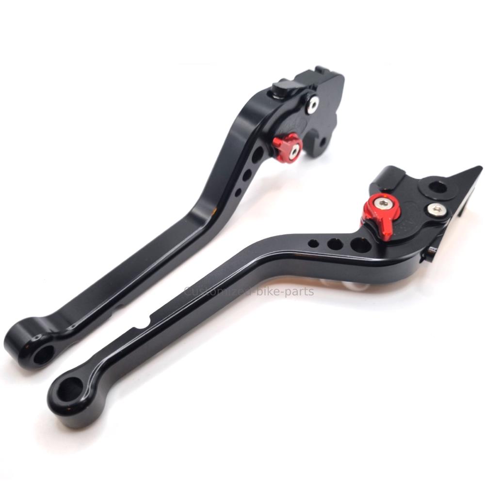 Long Black Clutch & Brake Levers For Moto Guzzi V7 Milano / Carbon / Rough