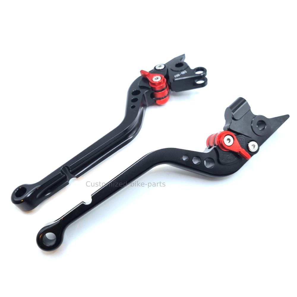 Long Black Clutch & Brake Levers For Moto Guzzi Stelvio 2008-2016