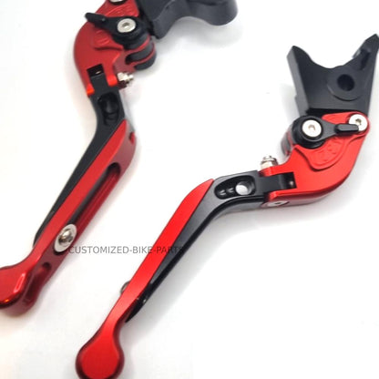 Red / Black Clutch & Brake Levers - Triumph Rocket / Sprint / Speedmaster