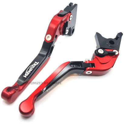 RED / BLACK BRAKE & CLUTCH LEVERS SET For Triumph Models Speed Street