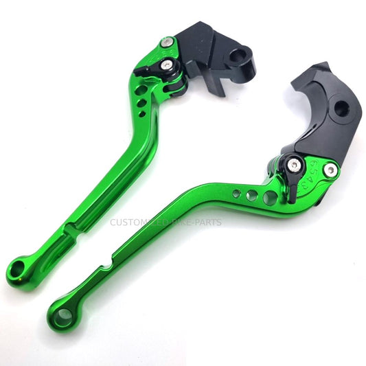 Long Green Adjustable Brake & Clutch Lever Set Kawasaki Z1000 / R 2017-2019