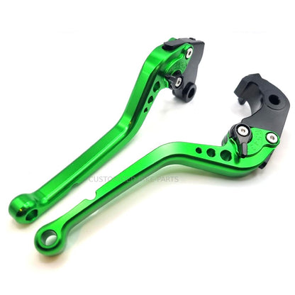 Long Green Adjustable Brake & Clutch Lever Set Kawasaki Z1000 / R 2017-2019