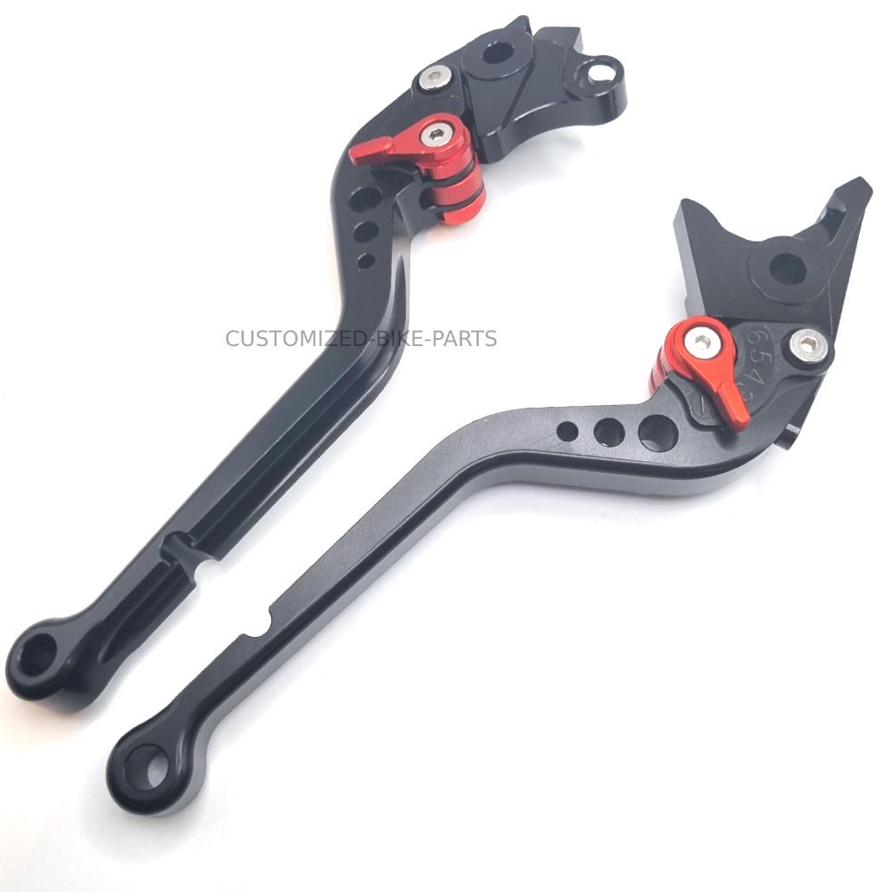 Long Black Clutch & Brake Levers For Suzuki GSF650 BANDIT 2007