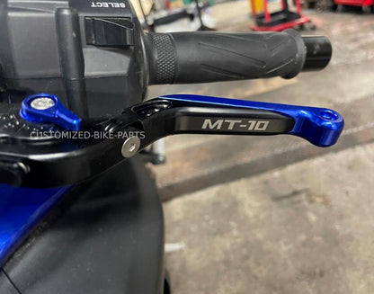 Blue/Black Adjustable Clutch Brake Lever Set - Yamaha MT-10 SP / MT-10 2022-2024