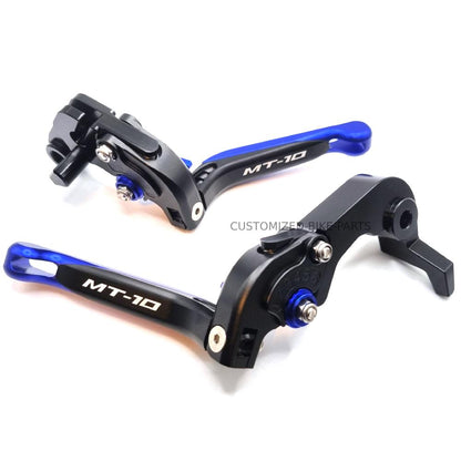 Blue/Black Adjustable Clutch Brake Lever Set - Yamaha MT-10 SP / MT-10 2022-2024