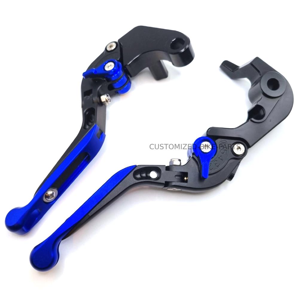 Blue/Black Adjustable Clutch Brake Lever Set - Yamaha MT-10 SP / MT-10 2022-2024