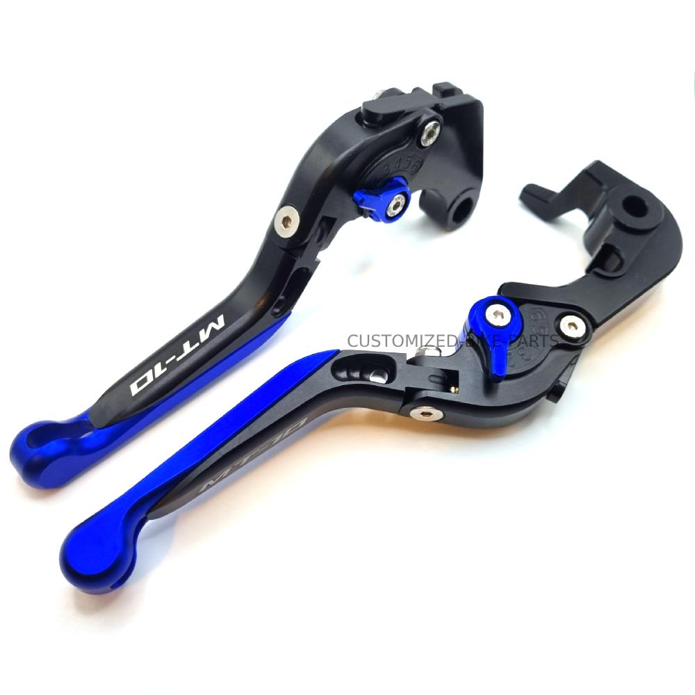 Blue/Black Adjustable Clutch Brake Lever Set - Yamaha MT-10 SP / MT-10 2022-2024