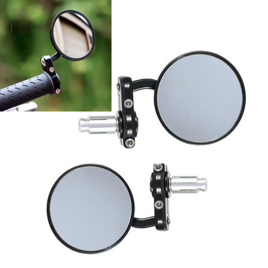 Universal 7/8" 22mm Motorcycle Handle Bar End Mirrors Rearview Cafe Racer