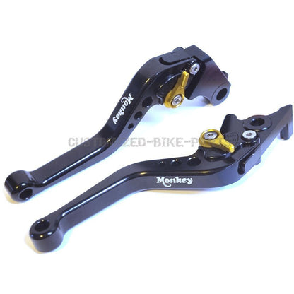 Honda Monkey Z125 2019-2023 | Short Black Gold Clutch & Brake Lever Set