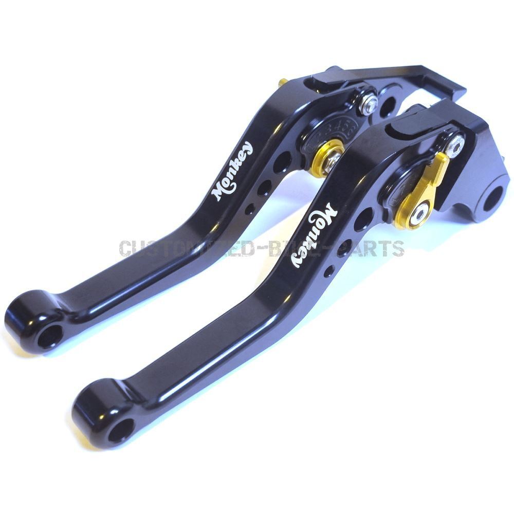 Honda Monkey Z125 2019-2023 | Short Black Gold Clutch & Brake Lever Set