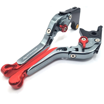 Titanium / Red Adjustable Clutch & Brake Lever Set For HONDA CB750 HORNET 2023-