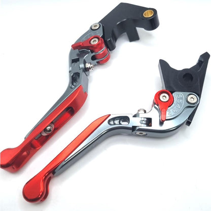 Titanium / Red Adjustable Clutch & Brake Lever Set For HONDA CB750 HORNET 2023-