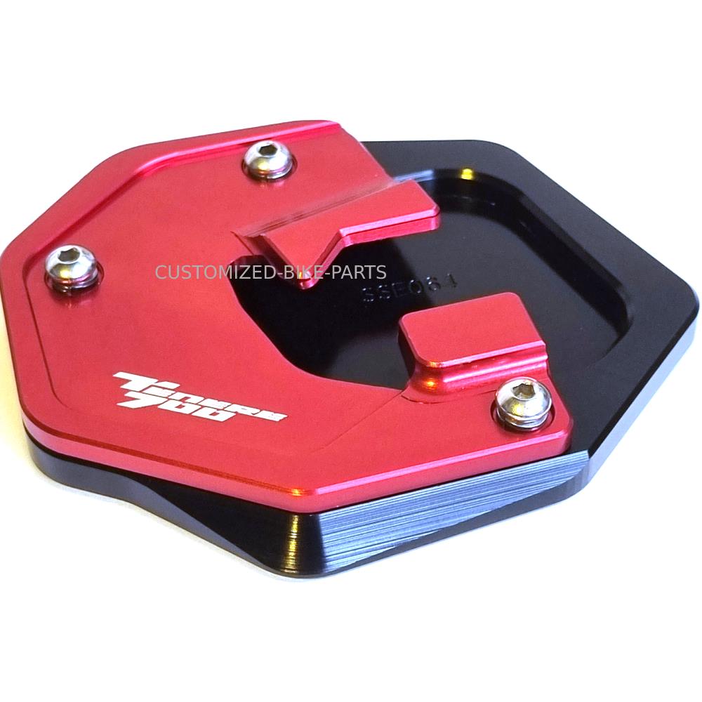 Red Side Stand Kickstand Shoe Extender For Yamaha Tenere 700 2019-2023