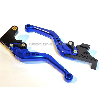 Short Blue Clutch & Brake Levers For Yamaha MT-10 SP 2016-2021