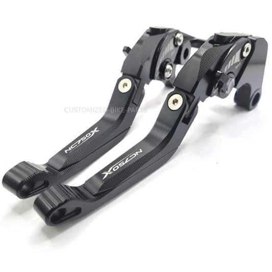 BLACK / BLACK ADJUSTABLE BRAKE & CLUTCH LEVERS SET - HONDA NC750X 2016-2023