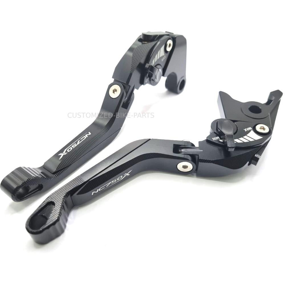 BLACK / BLACK ADJUSTABLE BRAKE & CLUTCH LEVERS SET - HONDA NC750X 2016-2023