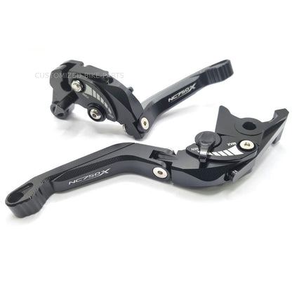 BLACK / BLACK ADJUSTABLE BRAKE & CLUTCH LEVERS SET - HONDA NC750X 2016-2023