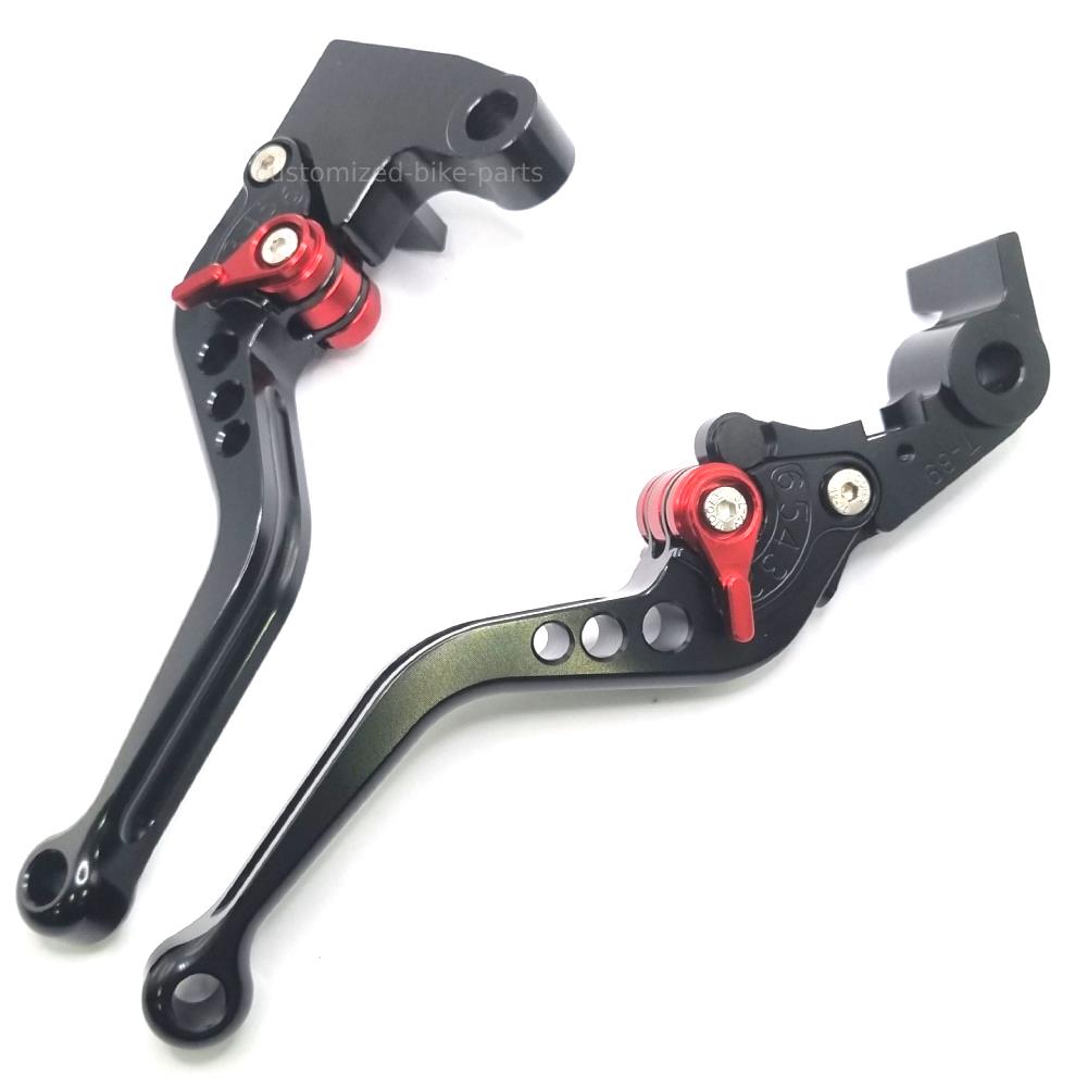 Short Black Clutch & Brake Levers for Triumph 765 Street Triple RS 2020-2023