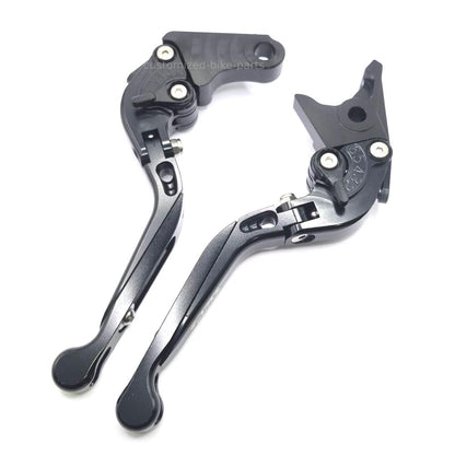 BLACK/BLACK ADJUSTABLE BRAKE CLUTCH LEVERS SET - Honda CBR500R 2022-2024