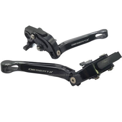 Black Grey Adjustable Clutch Brake Lever Set - Ducati DesertX Desert X 2022-2024