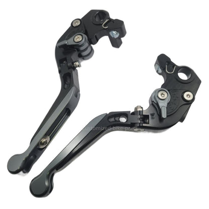 Black Grey Adjustable Clutch Brake Lever Set - Ducati DesertX Desert X 2022-2024