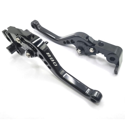 SHORT BLACK ADJUSTABLE BRAKE & CLUTCH LEVER SET For KTM 890 Duke R 2020-2023