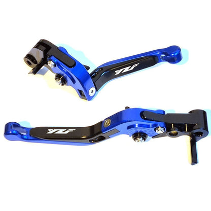 Black / Blue Brake & Clutch Levers Set Yamaha YZF-R1 R1M R1S R6 2015-2024