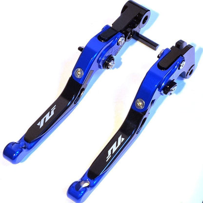 Black / Blue Brake & Clutch Levers Set Yamaha YZF-R1 R1M R1S R6 2015-2024