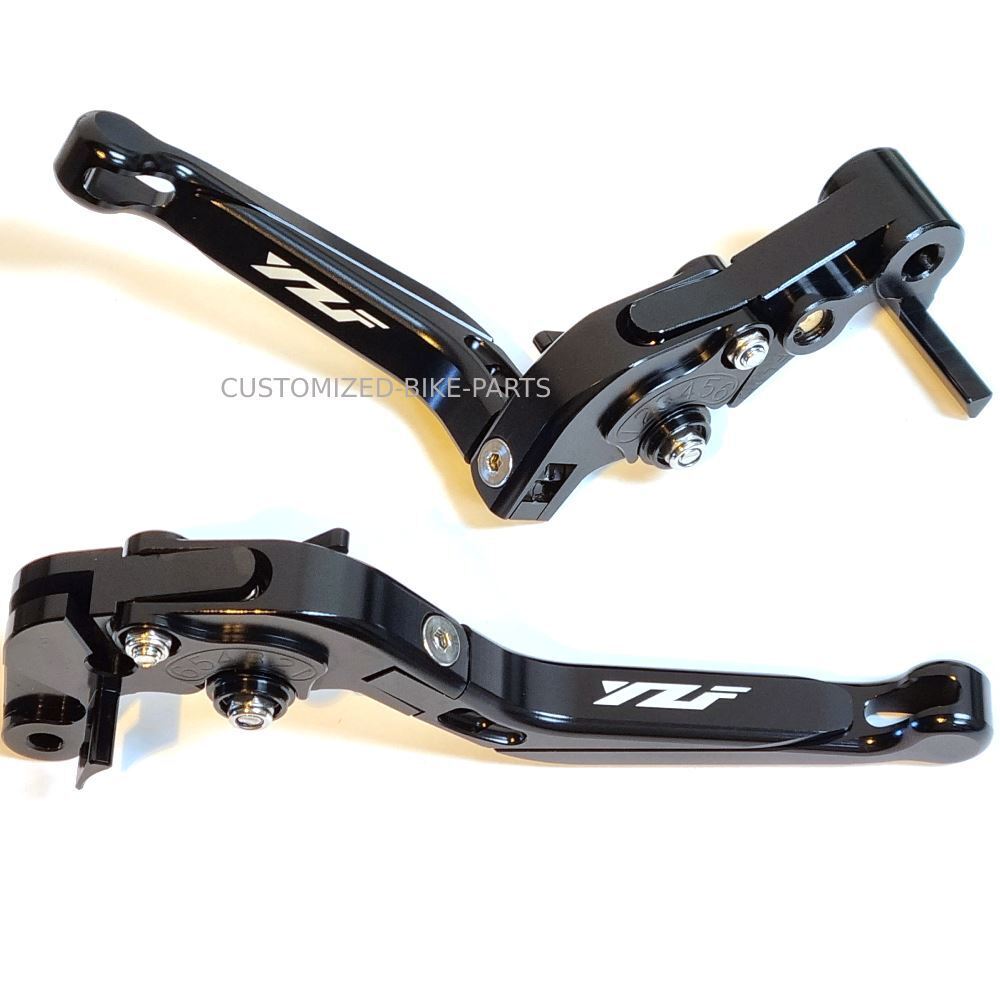 Black / Black Brake & Clutch Levers Set Yamaha YZF-R1 R1M R1S R6 2015-2024