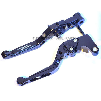 BLACK YAMAHA TRACER 900 GT 2021-2023 ADJUSTABLE EXTENDABLE BRAKE CLUTCH LEVERS