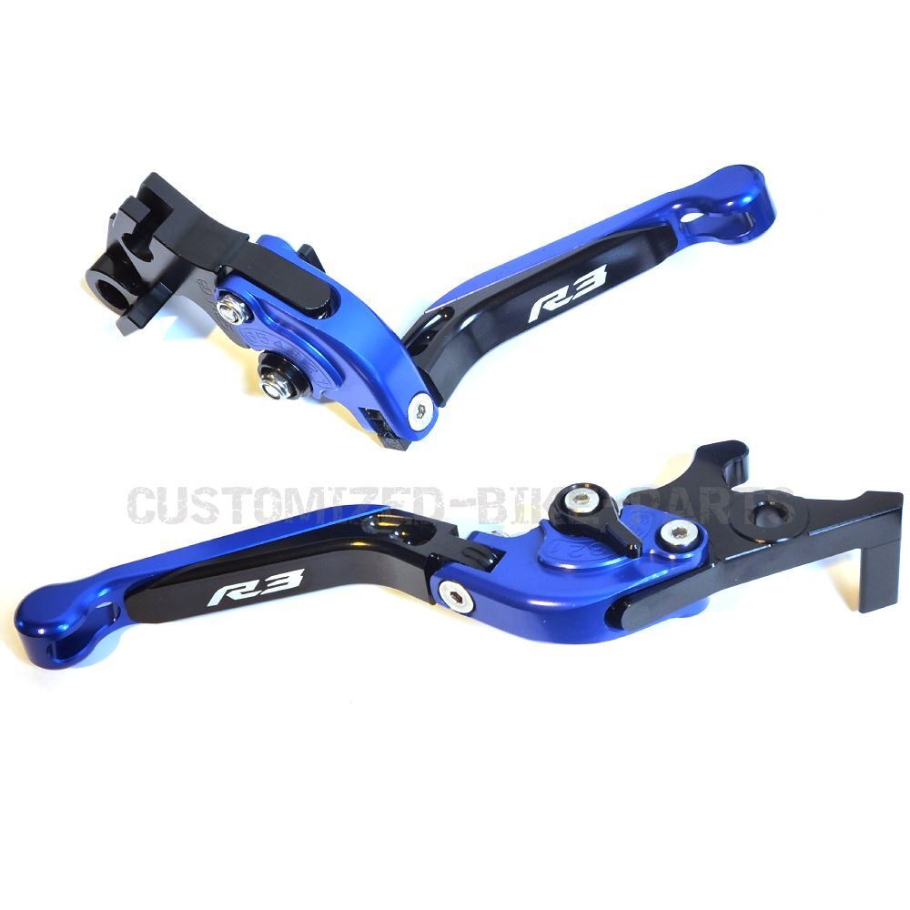 Adjustable Clutch & Brake Levers Set Blue / Black - Yamaha YZF-R3 2014-2023