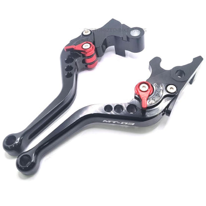 Short Black Engraved Clutch & Brake Levers - Yamaha MT-03 2016-2023