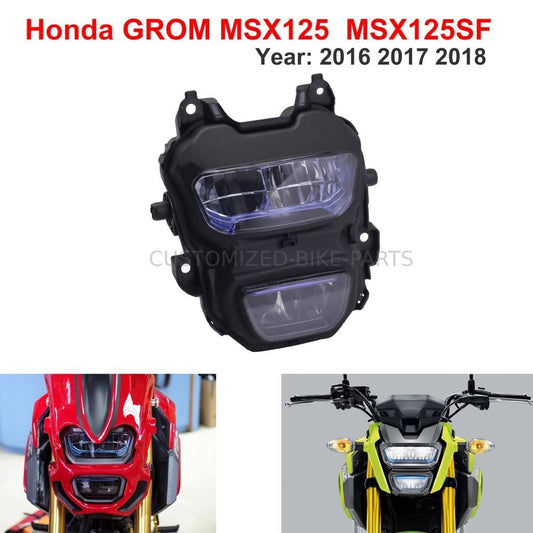 REPLACEMENT MOTORCYCLE HEADLIGHT - Honda Grom MSX125 2016-2018