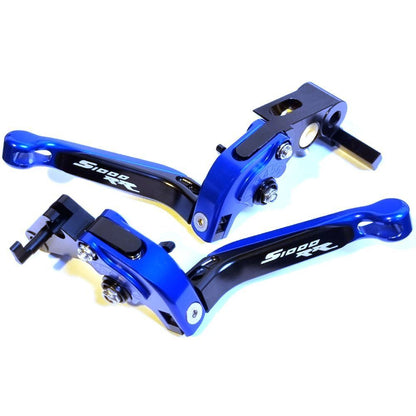 Blue/black Adjustable Extendable Brake Clutch Levers Set - BMW S1000RR 2020-2023