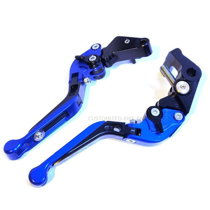 Blue/black Adjustable Extendable Brake Clutch Levers Set - BMW S1000RR 2020-2023