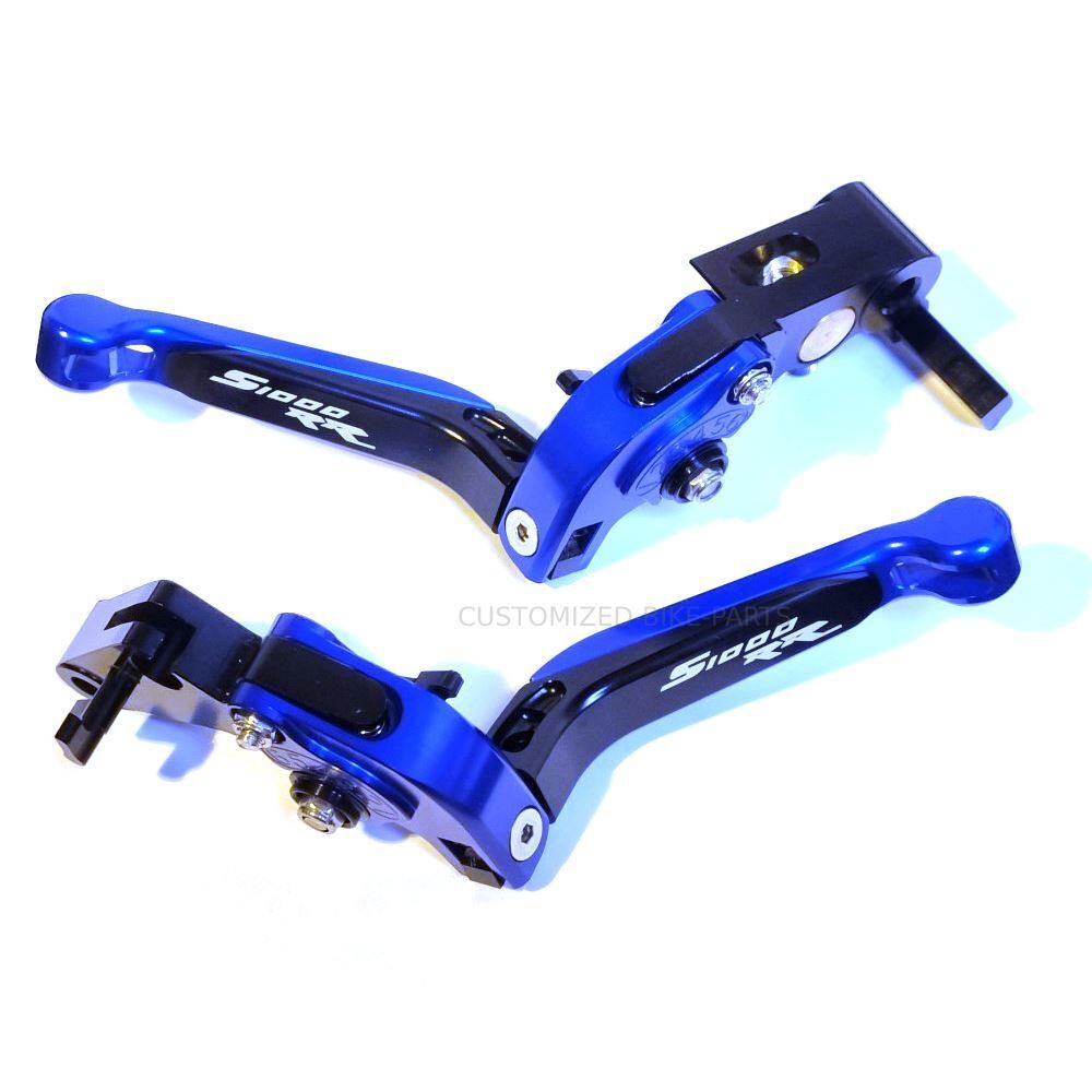 Blue/black Adjustable Extendable Brake Clutch Levers Set - BMW S1000RR 2020-2023