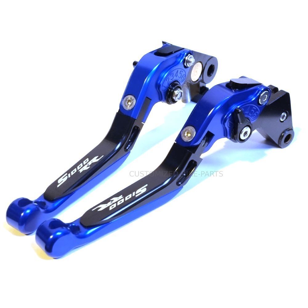 Blue/black Adjustable Extendable Brake Clutch Levers Set - BMW S1000RR 2020-2023