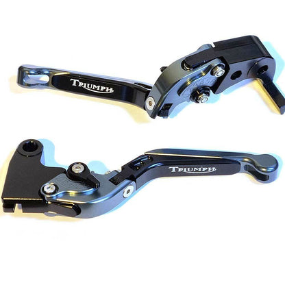 Titanium / Black Clutch Brake Lever Set Triumph Daytona 675 2006-2017