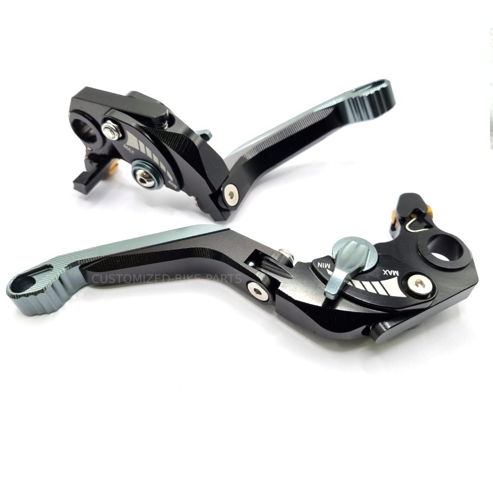 Short Black / Titanium Clutch & Brake Levers Ducati DesertX Desert X 2022-2024