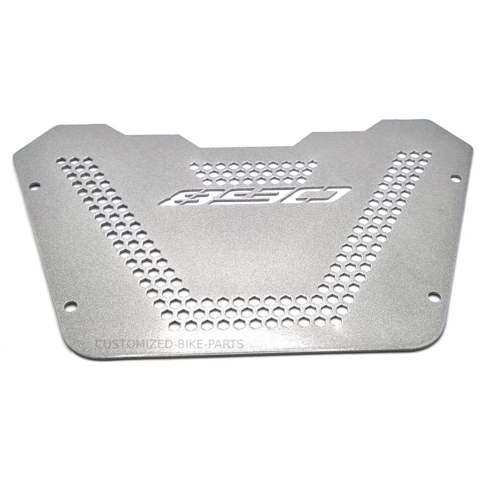 KTM 890 Adventure R S Engraved Engine Guard Bash Plate Cover Mud - Silver