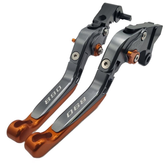 KTM 890 Duke R 2020-2024 | Adjustable Clutch Brake Lever Set Titanium / Orange